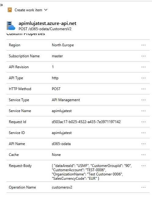 Application Insights – request details