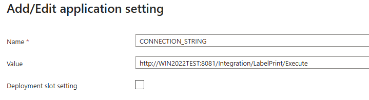 Azure Function App - new environment variable