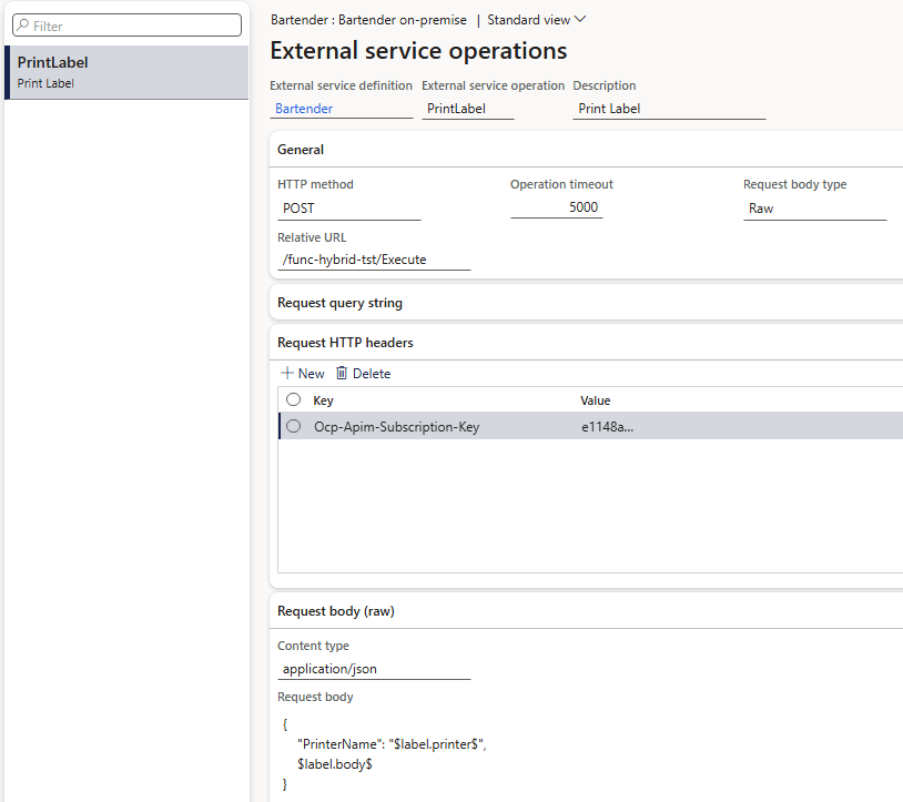 D365 - External service definition