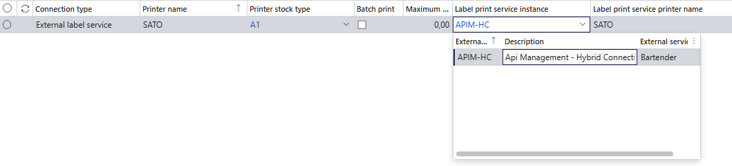 D365 - new label printer setup
