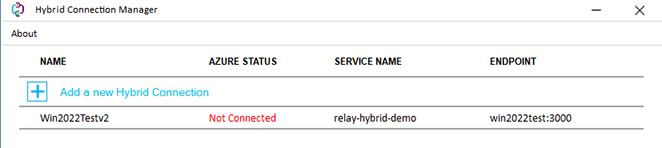 HCM - connection status Not connected